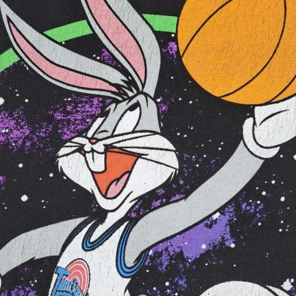 Space Jam Bugs Bunny Dunk Crew Neck Short Sleeve Men's Size L - Picture 3 of 11